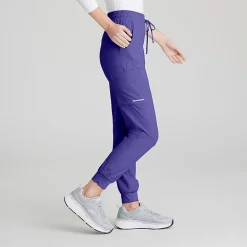 Skechers Skp552 Theory 4-Pocket Mid-Rise Jogger Womens Petite Stretch Fabric Moisture Wicking Scrub Pant