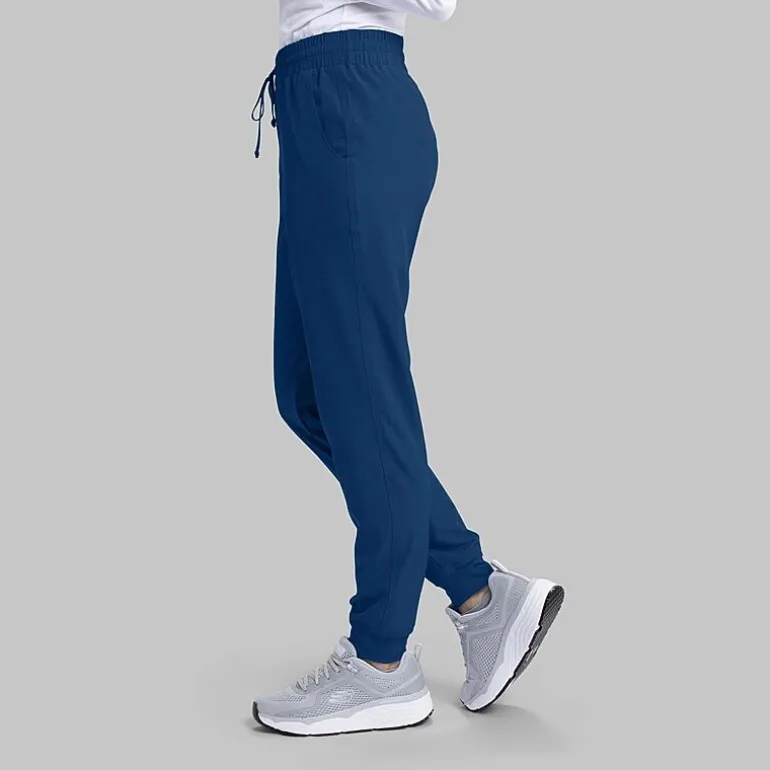 Skechers Skp552 Theory 4-Pocket Mid-Rise Jogger Womens Petite Stretch Fabric Moisture Wicking Scrub Pant