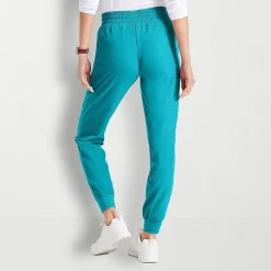 Skechers Skp552 Theory 4-Pocket Mid-Rise Jogger Womens Petite Stretch Fabric Moisture Wicking Scrub Pant
