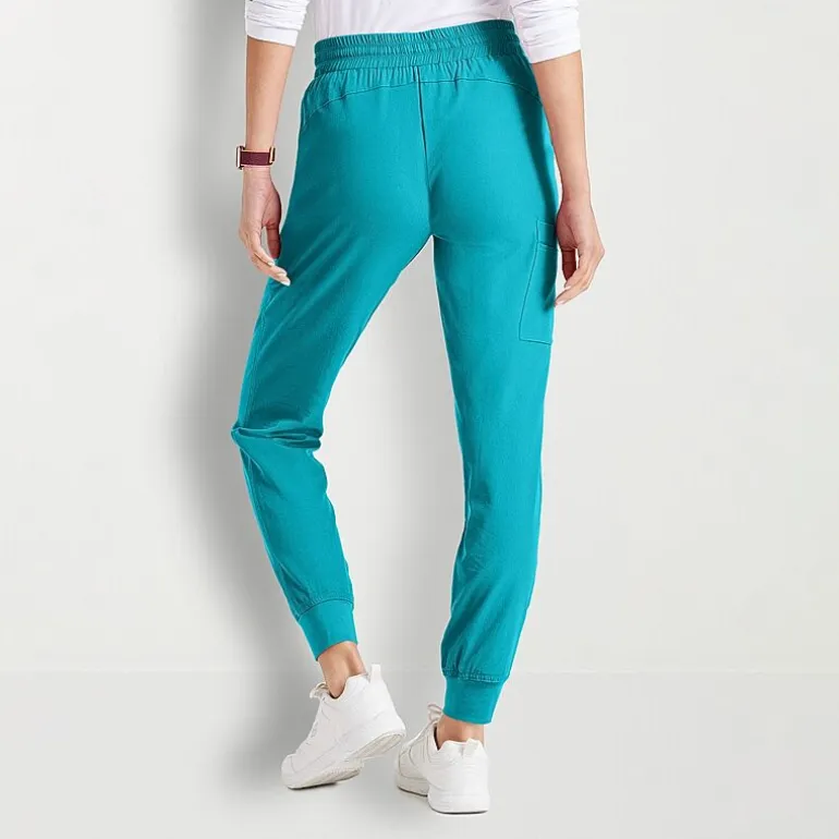 Skechers Skp552 Theory 4-Pocket Mid-Rise Jogger Womens Petite Stretch Fabric Moisture Wicking Scrub Pant