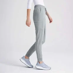 Skechers Skp552 Theory 4-Pocket Mid-Rise Jogger Womens Petite Stretch Fabric Moisture Wicking Scrub Pant