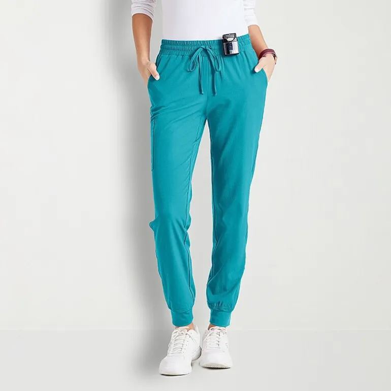 Skechers Skp552 Theory 4-Pocket Mid-Rise Jogger Womens Petite Stretch Fabric Moisture Wicking Scrub Pant