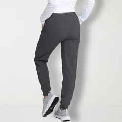 Skechers Skp552 Theory 4-Pocket Mid-Rise Jogger Womens Petite Stretch Fabric Moisture Wicking Scrub Pant