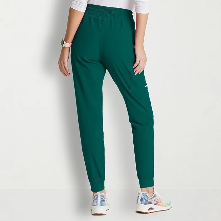 Skechers Skp552 Theory 4-Pocket Mid-Rise Jogger Womens Petite Stretch Fabric Moisture Wicking Scrub Pant