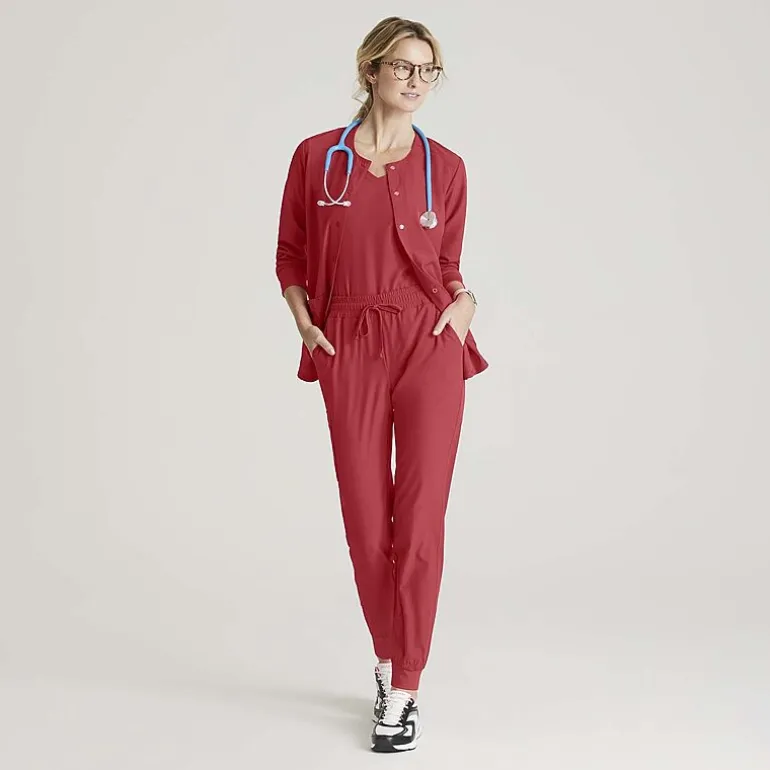Skechers Skp552 Theory 4-Pocket Mid-Rise Jogger Womens Petite Stretch Fabric Moisture Wicking Scrub Pant