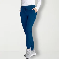 Skechers Skp552 Theory 4-Pocket Mid-Rise Jogger Womens Petite Stretch Fabric Moisture Wicking Scrub Pant