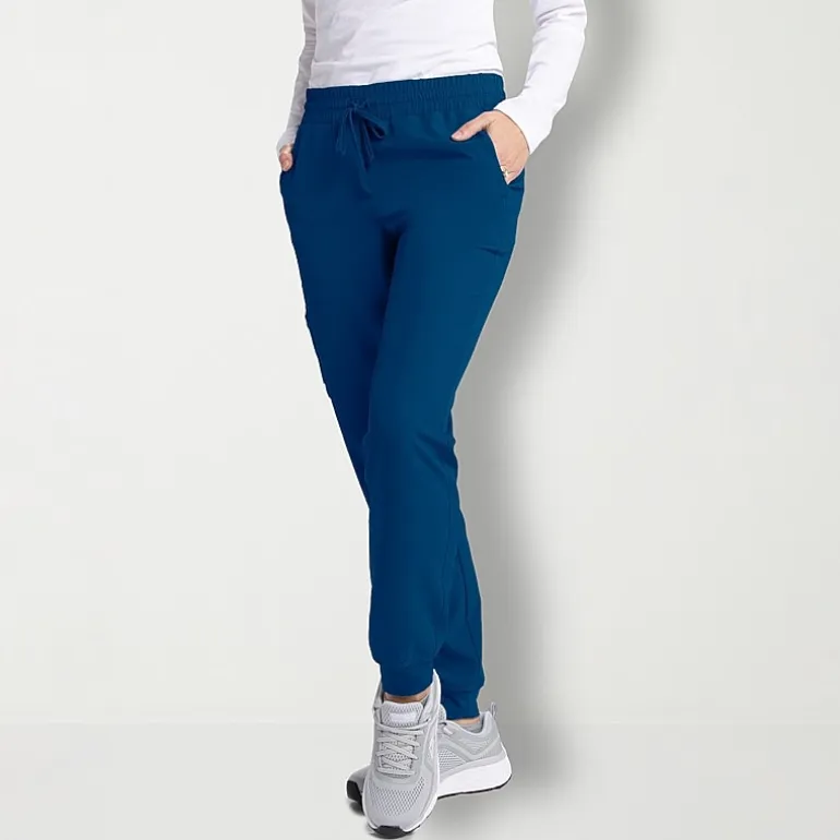Skechers Skp552 Theory 4-Pocket Mid-Rise Jogger Womens Petite Stretch Fabric Moisture Wicking Scrub Pant