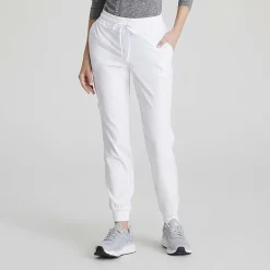 Skechers Skp552 Theory 4-Pocket Mid-Rise Jogger Womens Petite Stretch Fabric Moisture Wicking Scrub Pant
