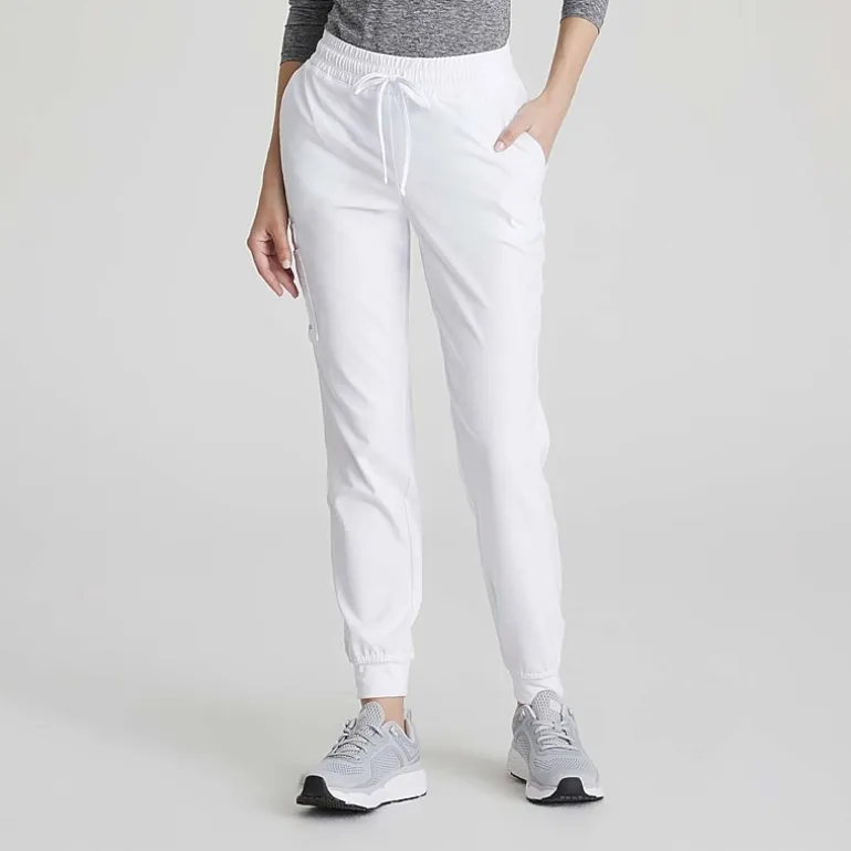 Skechers Skp552 Theory 4-Pocket Mid-Rise Jogger Womens Petite Stretch Fabric Moisture Wicking Scrub Pant