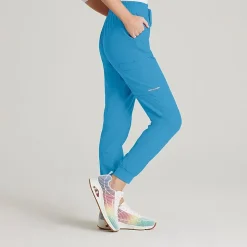 Skechers Skp552 Theory 4-Pocket Mid-Rise Jogger Womens Petite Stretch Fabric Moisture Wicking Scrub Pant