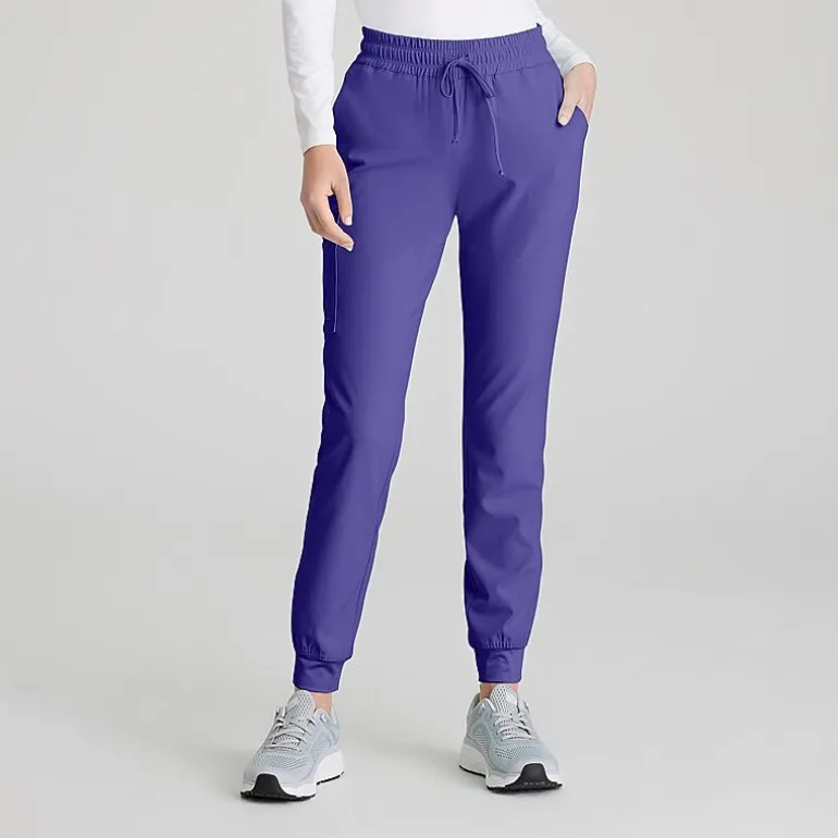 Skechers Skp552 Theory 4-Pocket Mid-Rise Jogger Womens Petite Stretch Fabric Moisture Wicking Scrub Pant