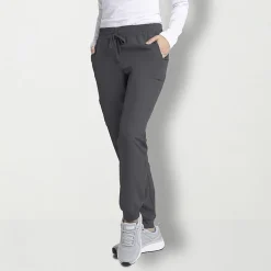 Skechers Skp552 Theory 4-Pocket Mid-Rise Jogger Womens Petite Stretch Fabric Moisture Wicking Scrub Pant
