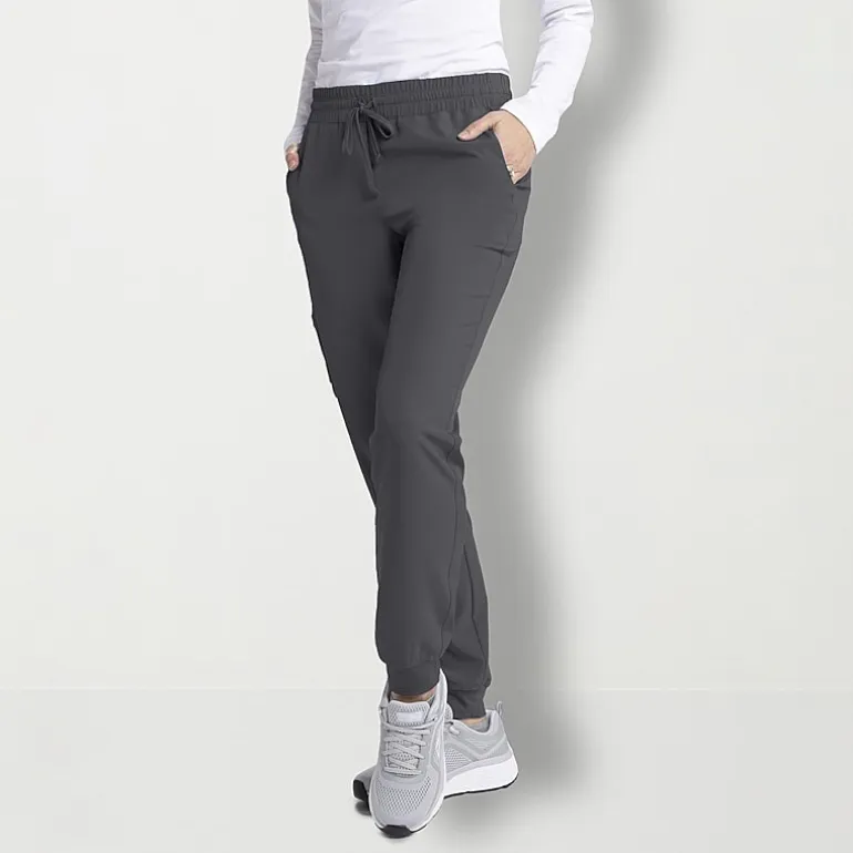 Skechers Skp552 Theory 4-Pocket Mid-Rise Jogger Womens Petite Stretch Fabric Moisture Wicking Scrub Pant