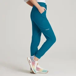 Skechers Skp552 Theory 4-Pocket Mid-Rise Jogger Womens Petite Stretch Fabric Moisture Wicking Scrub Pant
