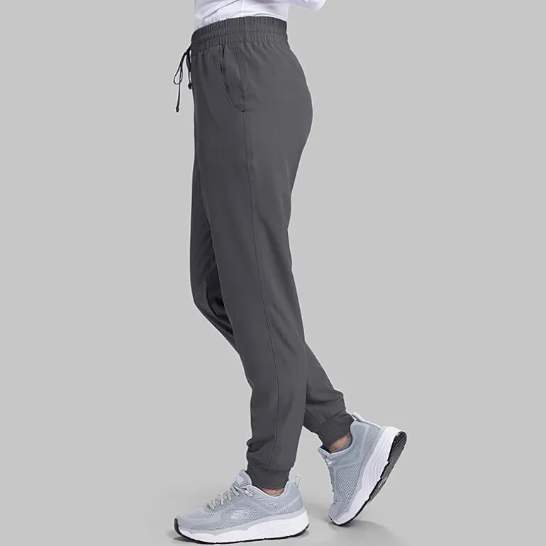 Skechers Skp552 Theory 4-Pocket Mid-Rise Jogger Womens Petite Stretch Fabric Moisture Wicking Scrub Pant