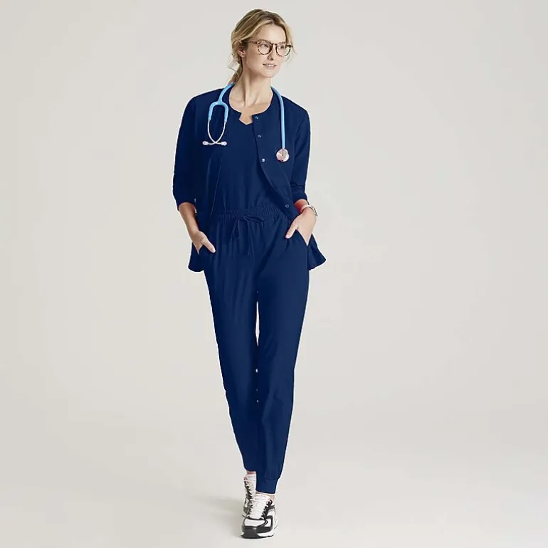 Skechers Skp552 Theory 4-Pocket Mid-Rise Jogger Womens Petite Stretch Fabric Moisture Wicking Scrub Pant