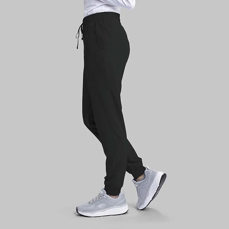Skechers Skp552 Theory 4-Pocket Mid-Rise Jogger Womens Petite Stretch Fabric Moisture Wicking Scrub Pant