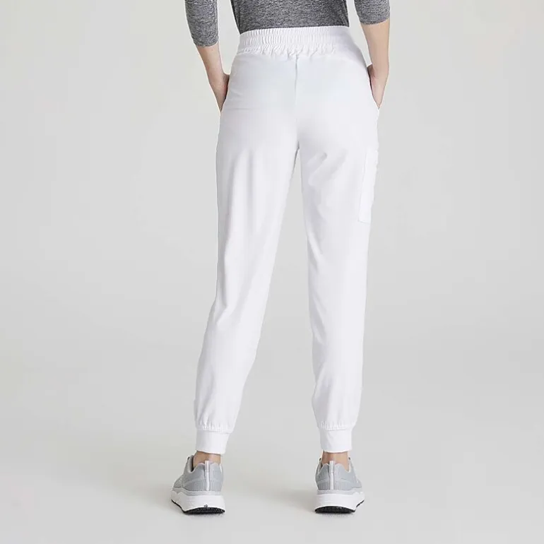 Skechers Skp552 Theory 4-Pocket Mid-Rise Jogger Womens Petite Stretch Fabric Moisture Wicking Scrub Pant