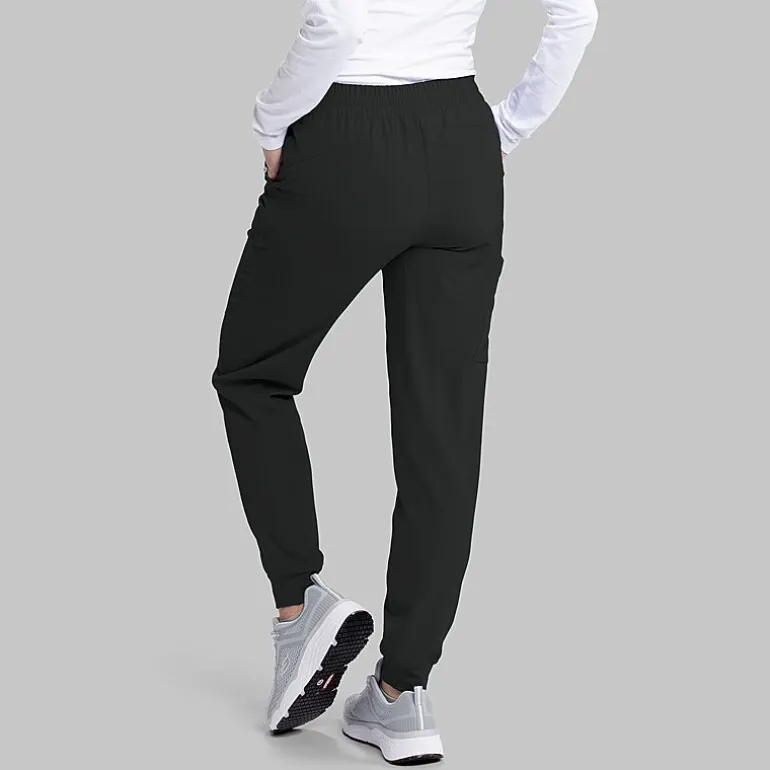 Skechers Skp552 Theory 4-Pocket Mid-Rise Jogger Womens Petite Stretch Fabric Moisture Wicking Scrub Pant