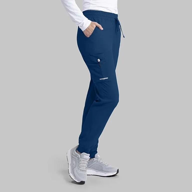Skechers Skp552 Theory 4-Pocket Mid-Rise Jogger Womens Petite Stretch Fabric Moisture Wicking Scrub Pant