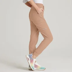 Skechers Skp552 Theory 4-Pocket Mid-Rise Jogger Womens Petite Stretch Fabric Moisture Wicking Scrub Pant
