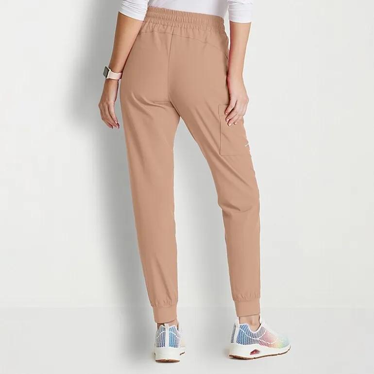 Skechers Skp552 Theory 4-Pocket Mid-Rise Jogger Womens Petite Stretch Fabric Moisture Wicking Scrub Pant