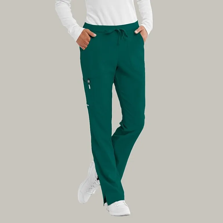 Skechers Sk201 Reliance 3-Pocket Mid-Rise Straight Leg Womens Petite Tag Free Stretch Fabric Moisture Wicking Scrub Pant