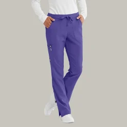 Skechers Sk201 Reliance 3-Pocket Mid-Rise Straight Leg Womens Petite Tag Free Stretch Fabric Moisture Wicking Scrub Pant