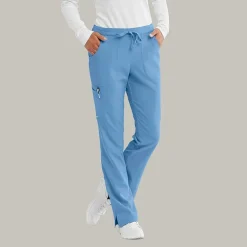 Skechers Sk201 Reliance 3-Pocket Mid-Rise Straight Leg Womens Petite Tag Free Stretch Fabric Moisture Wicking Scrub Pant