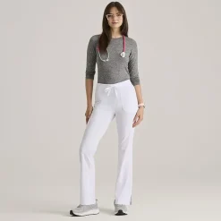 Skechers Sk201 Reliance 3-Pocket Mid-Rise Straight Leg Womens Petite Tag Free Stretch Fabric Moisture Wicking Scrub Pant