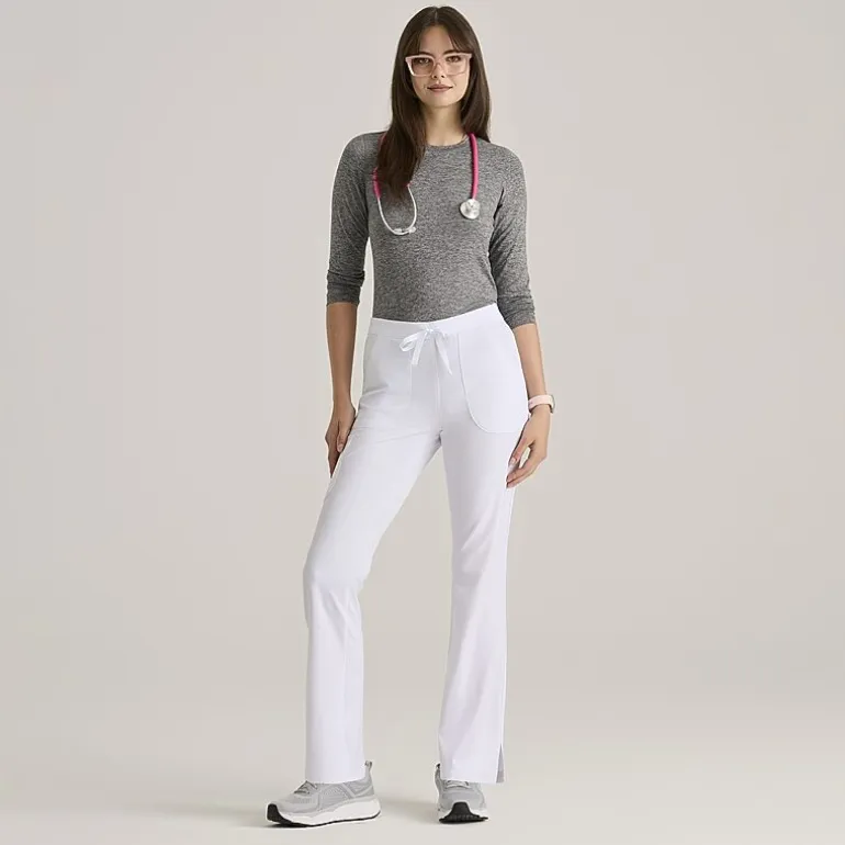 Skechers Sk201 Reliance 3-Pocket Mid-Rise Straight Leg Womens Petite Tag Free Stretch Fabric Moisture Wicking Scrub Pant