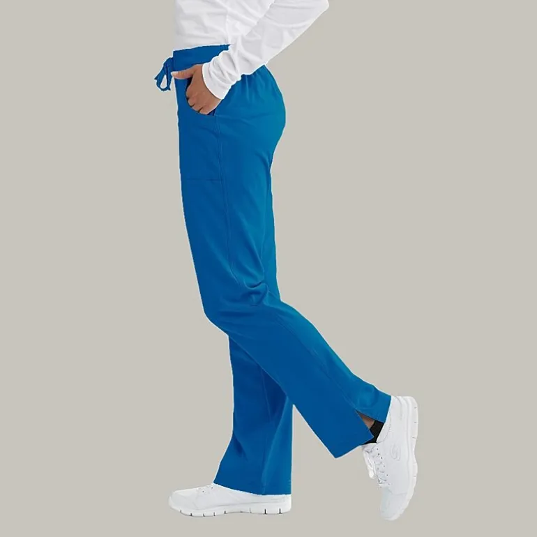 Skechers Sk201 Reliance 3-Pocket Mid-Rise Straight Leg Womens Petite Tag Free Stretch Fabric Moisture Wicking Scrub Pant