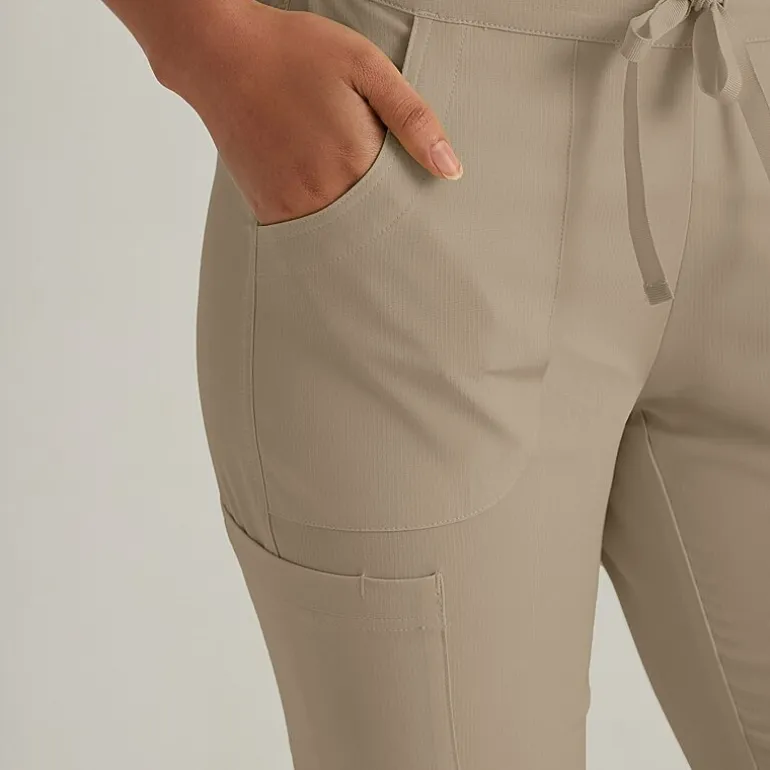 Skechers Sk201 Reliance 3-Pocket Mid-Rise Straight Leg Womens Petite Tag Free Stretch Fabric Moisture Wicking Scrub Pant