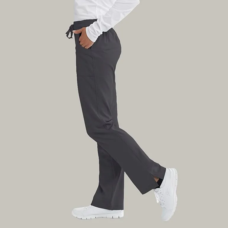 Skechers Sk201 Reliance 3-Pocket Mid-Rise Straight Leg Womens Petite Tag Free Stretch Fabric Moisture Wicking Scrub Pant