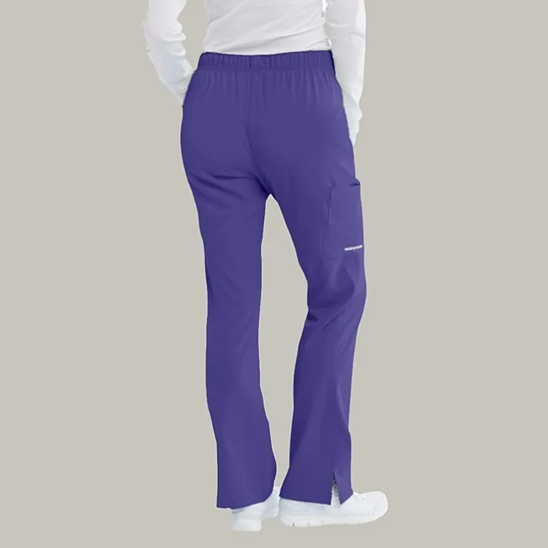 Skechers Sk201 Reliance 3-Pocket Mid-Rise Straight Leg Womens Petite Tag Free Stretch Fabric Moisture Wicking Scrub Pant
