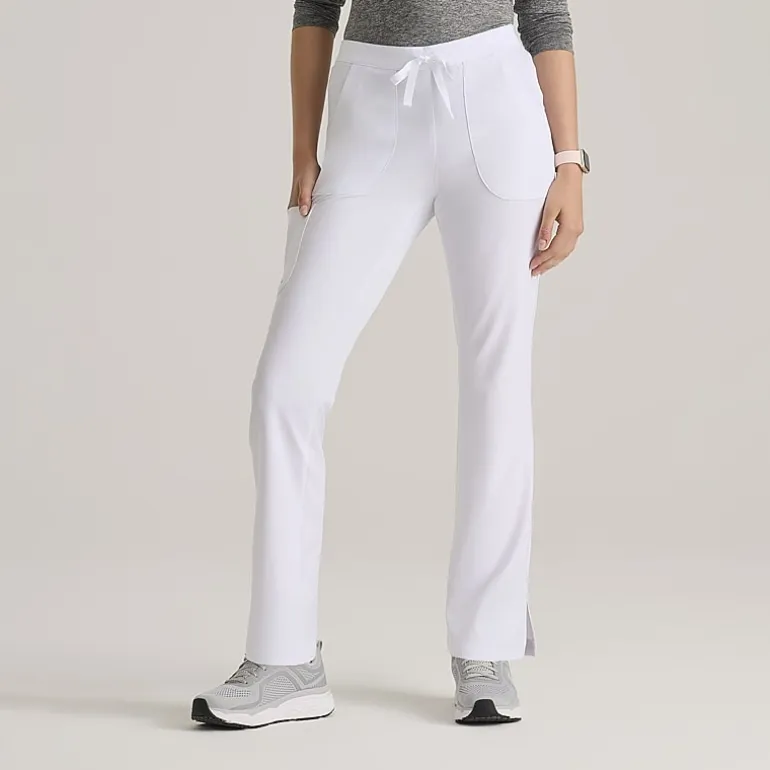 Skechers Sk201 Reliance 3-Pocket Mid-Rise Straight Leg Womens Petite Tag Free Stretch Fabric Moisture Wicking Scrub Pant