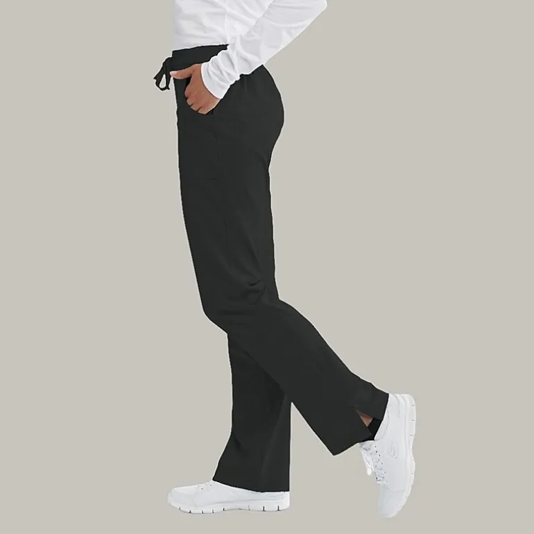 Skechers Sk201 Reliance 3-Pocket Mid-Rise Straight Leg Womens Petite Tag Free Stretch Fabric Moisture Wicking Scrub Pant