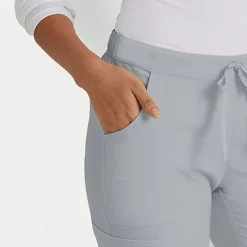 Skechers Sk201 Reliance 3-Pocket Mid-Rise Straight Leg Womens Petite Tag Free Stretch Fabric Moisture Wicking Scrub Pant