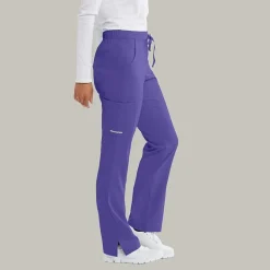 Skechers Sk201 Reliance 3-Pocket Mid-Rise Straight Leg Womens Petite Tag Free Stretch Fabric Moisture Wicking Scrub Pant