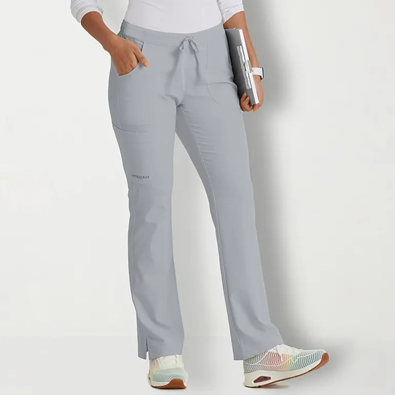 Skechers Sk201 Reliance 3-Pocket Mid-Rise Straight Leg Womens Petite Tag Free Stretch Fabric Moisture Wicking Scrub Pant