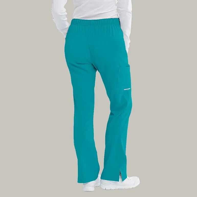 Skechers Sk201 Reliance 3-Pocket Mid-Rise Straight Leg Womens Petite Tag Free Stretch Fabric Moisture Wicking Scrub Pant