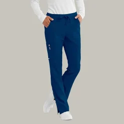 Skechers Sk201 Reliance 3-Pocket Mid-Rise Straight Leg Womens Petite Tag Free Stretch Fabric Moisture Wicking Scrub Pant