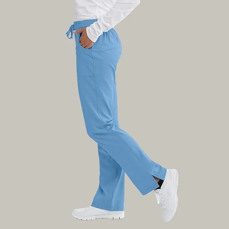 Skechers Sk201 Reliance 3-Pocket Mid-Rise Straight Leg Womens Petite Tag Free Stretch Fabric Moisture Wicking Scrub Pant