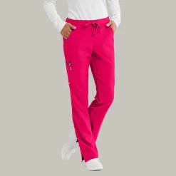 Skechers Sk201 Reliance 3-Pocket Mid-Rise Straight Leg Womens Petite Tag Free Stretch Fabric Moisture Wicking Scrub Pant