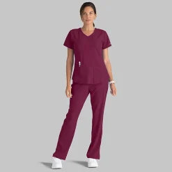 Skechers Sk201 Reliance 3-Pocket Mid-Rise Straight Leg Womens Petite Tag Free Stretch Fabric Moisture Wicking Scrub Pant