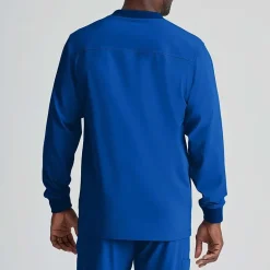 Skechers Sk0408 Structure 3-Pocket Crewneck Warm-Up Mens Big and Tall Tag Free Stretch Fabric Moisture Wicking Scrub Jackets