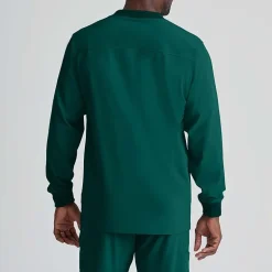 Skechers Sk0408 Structure 3-Pocket Crewneck Warm-Up Mens Big and Tall Tag Free Stretch Fabric Moisture Wicking Scrub Jackets
