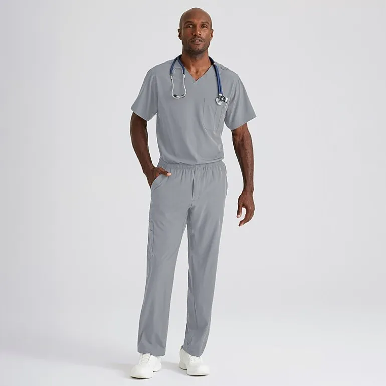 Skechers Sk0215 Structure 4-Pocket Zip-Fly Mens Big and Tall Tag Free Stretch Fabric Moisture Wicking Scrub Pant