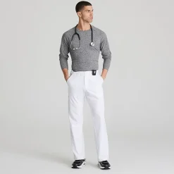 Skechers Sk0215 Structure 4-Pocket Zip-Fly Mens Big and Tall Tag Free Stretch Fabric Moisture Wicking Scrub Pant