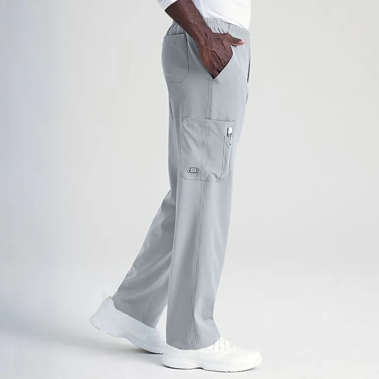 Skechers Sk0215 Structure 4-Pocket Zip-Fly Mens Big and Tall Tag Free Stretch Fabric Moisture Wicking Scrub Pant